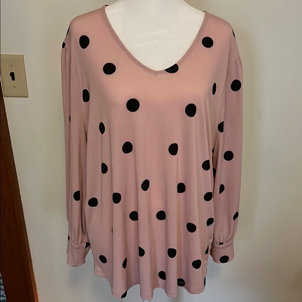 Pink Polka Dot Women's Top
